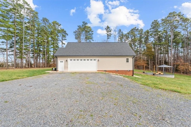 garage with driveway