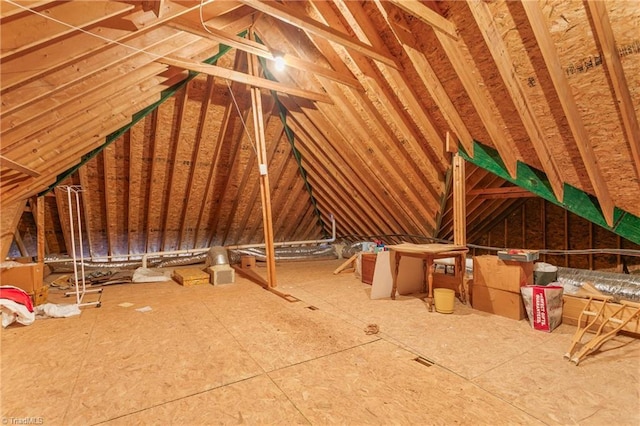 view of attic