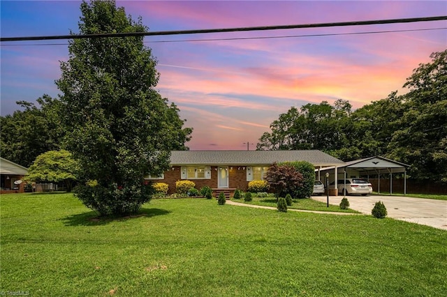 2250 Swepsonville Rd, Graham, NC 27253 - ranch-style house featuring driveway and a lawn