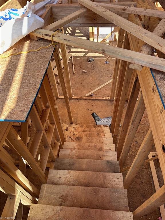 view of unfinished attic