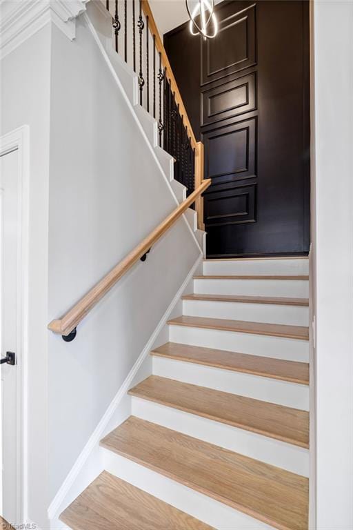 view of stairway