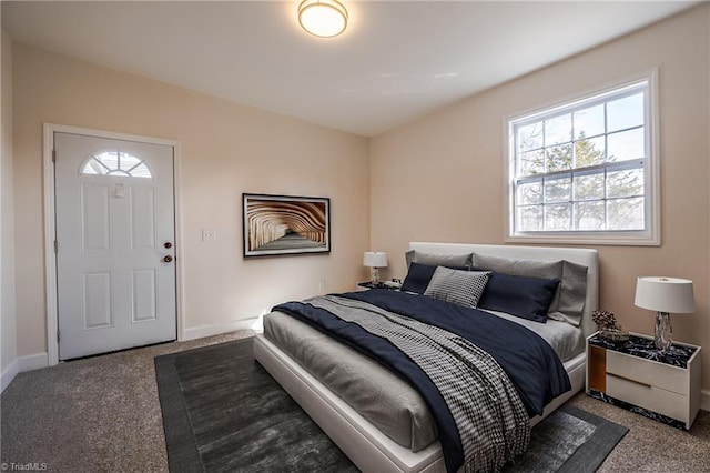 view of carpeted bedroom