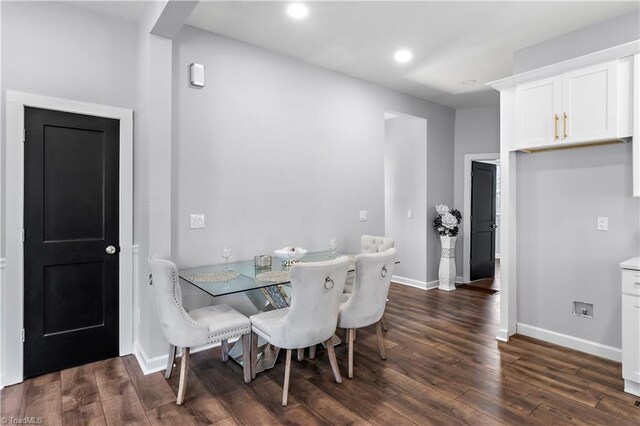 348 E Sprague St, Winston-Salem, NC 27127 - dining room featuring dark wood-type flooring and recessed lighting