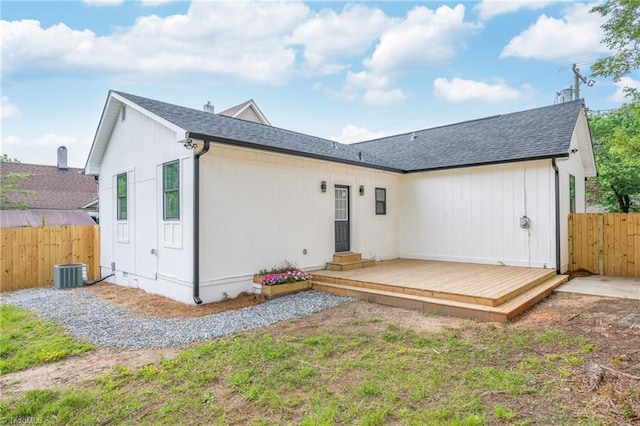 348 E Sprague St, Winston-Salem, NC 27127 - back of house featuring a deck and a shingled roof
