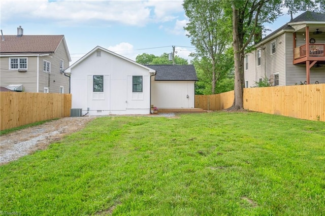 348 E Sprague St, Winston-Salem, NC 27127 - back of house with a fenced backyard, crawl space, and board and batten siding