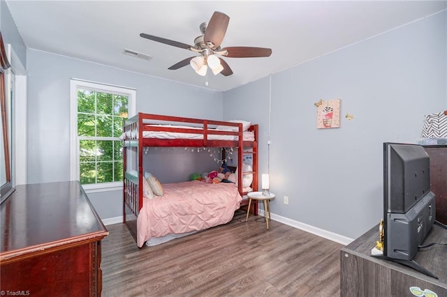 1029 Robbins St, Asheboro, NC 27203 - bedroom with wood finished floors and ceiling fan