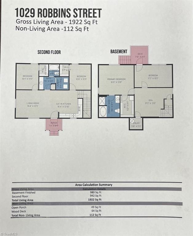 1029 Robbins St, Asheboro, NC 27203 - view of home floor plan