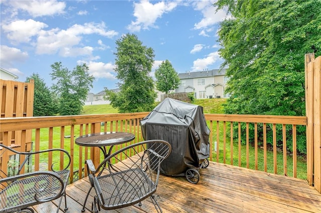 3840 Tarrant Trace Cir, High Point, NC 27265 - deck with area for grilling and a yard