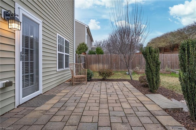 view of patio / terrace featuring a fenced backyard