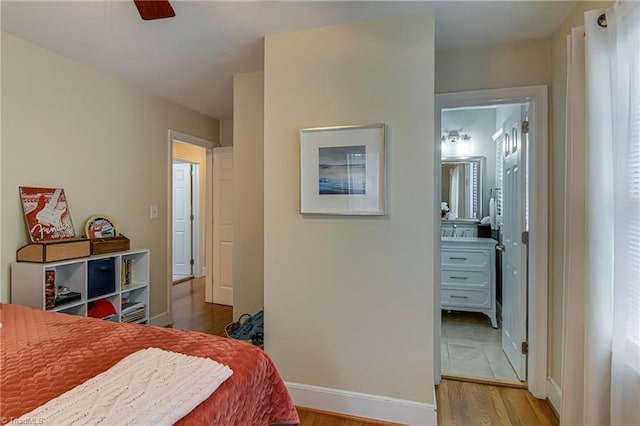 509 Florham Dr, High Point, NC 27262 - bedroom with wood finished floors and baseboards
