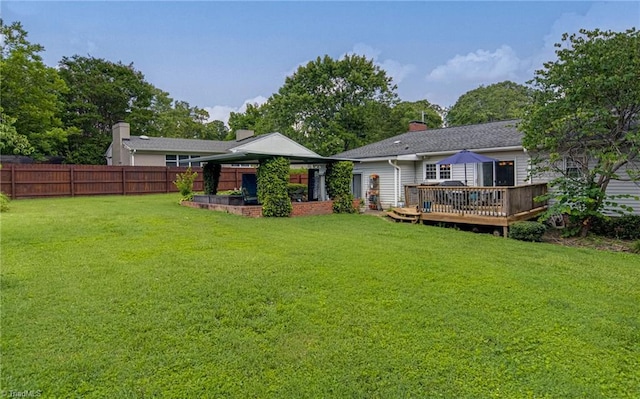 509 Florham Dr, High Point, NC 27262 - rear view of property featuring a gazebo and a deck