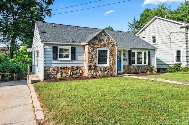 2075 Craig St, Winston-Salem, NC 27103 - view of front of home with stone siding and roof with shingles