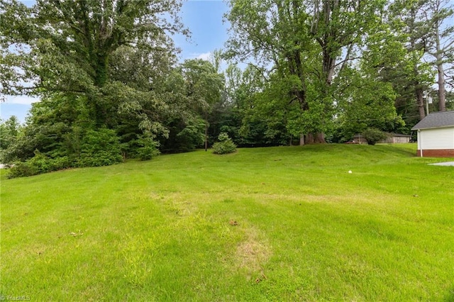 view of grassy yard