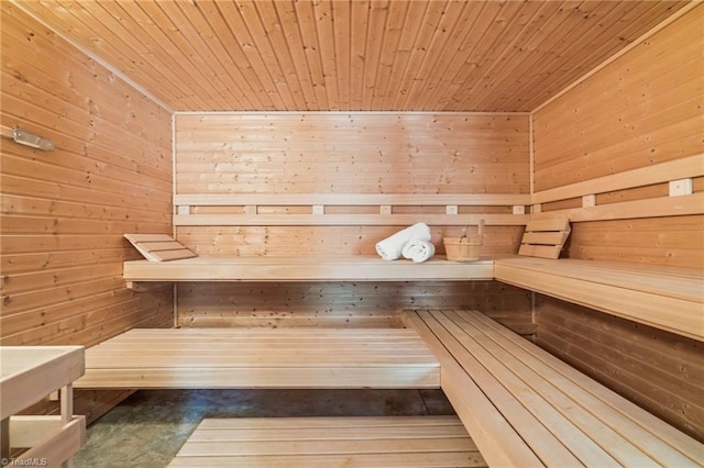 8040 Crosscreek Trl, Pfafftown, NC 27040 - sauna featuring wood ceiling and wooden walls