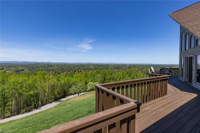 4933 W NC Highway 268, Wilkesboro, NC 28697 - deck with a wooded view
