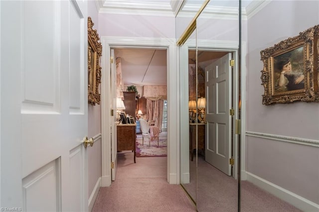 6 Curtis Ct, Thomasville, NC 27360 - corridor featuring light carpet and crown molding