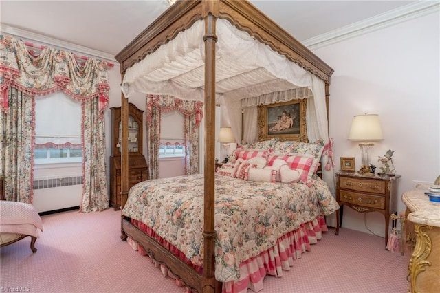 6 Curtis Ct, Thomasville, NC 27360 - carpeted bedroom featuring ornamental molding and radiator