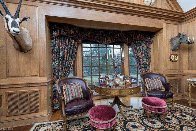 6 Curtis Ct, Thomasville, NC 27360 - sitting room featuring wood finished floors and wood walls