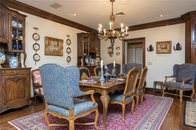 6 Curtis Ct, Thomasville, NC 27360 - dining room with a chandelier, crown molding, and wood finished floors
