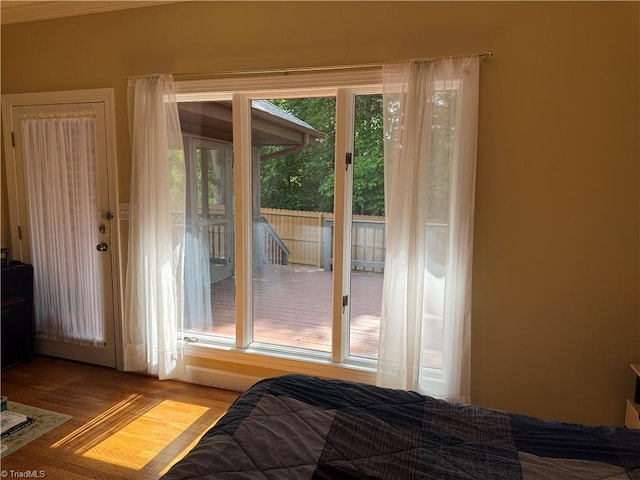 1223 Gatehouse Rd, High Point, NC 27262 - bedroom featuring access to outside and wood finished floors