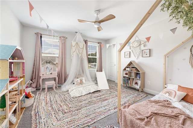 111 Park Place Cir, Winston-Salem, NC 27107 - bedroom featuring carpet floors, a ceiling fan, and baseboards
