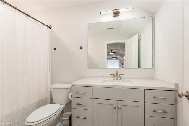 111 Park Place Cir, Winston-Salem, NC 27107 - bathroom featuring toilet, vanity, and a shower with curtain