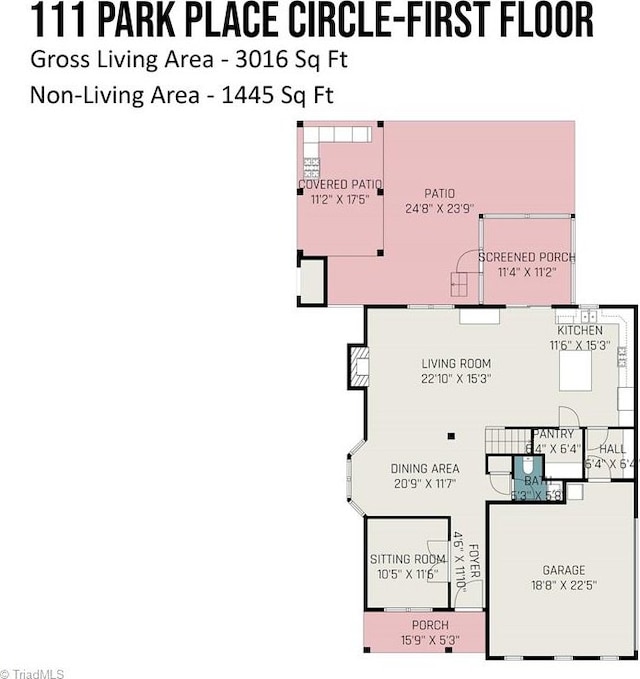 111 Park Place Cir, Winston-Salem, NC 27107 - room layout