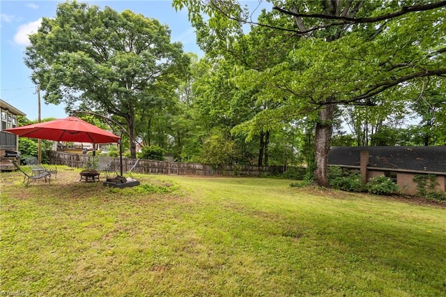365 Ransom Rd, Winston-Salem, NC 27106 - view of yard featuring a fire pit