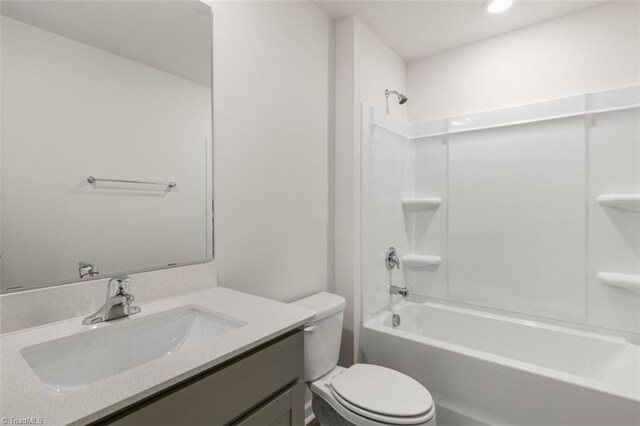 152 E Farm Loop, Stokesdale, NC 27537 - bathroom featuring toilet,  shower combination, and vanity