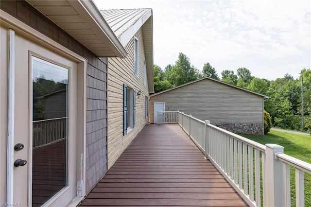 view of wooden terrace