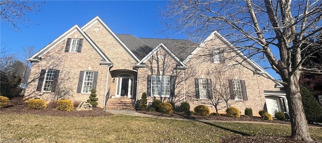 view of front property with a front lawn