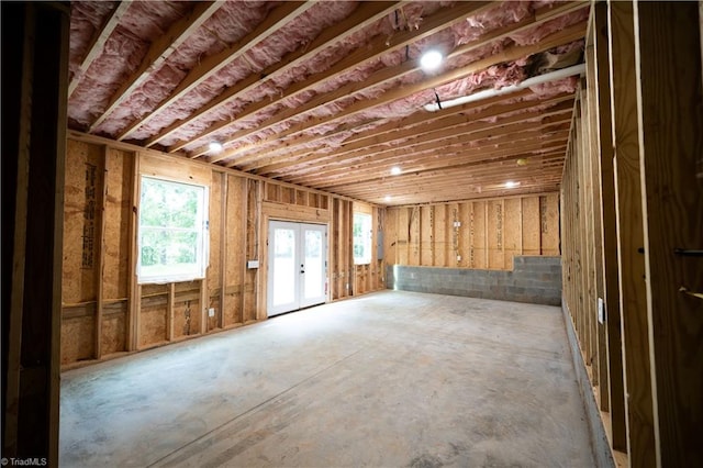interior space with french doors
