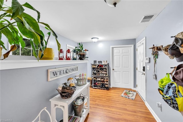 foyer featuring hardwood / wood-style floors