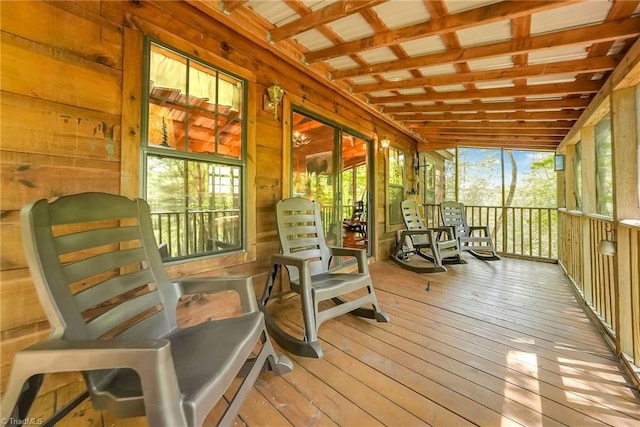 sunroom with a healthy amount of sunlight