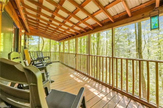 view of sunroom