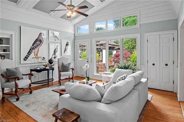 968 Avon Rd, Winston-Salem, NC 27104 - living room with ceiling fan and wood-type flooring