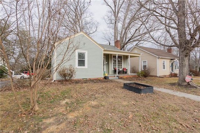 view of front of house featuring covered porch