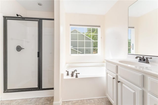 1771 Timber Cove Ct, Winston-Salem, NC 27127 - full bathroom featuring a shower stall, vanity, and a bath