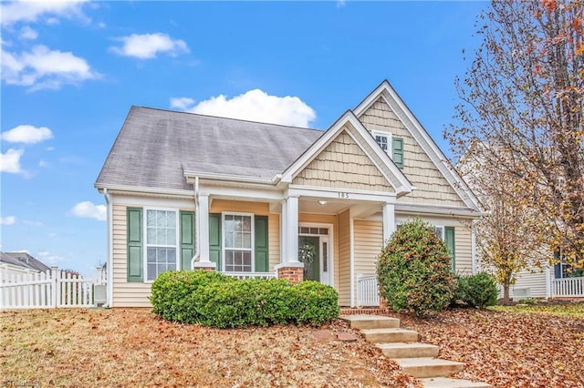 view of front of home with a porch