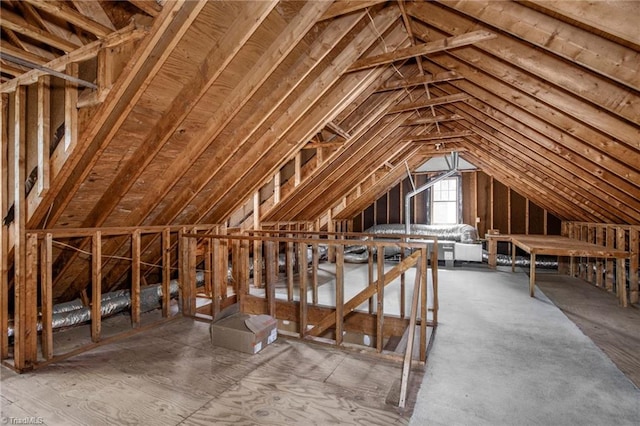 1113 Smokewood Dr, Apex, NC 27502 - attic featuring an upstairs landing
