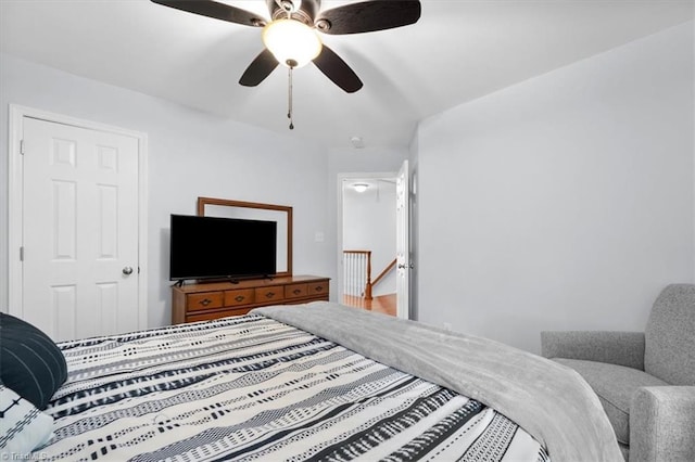 bedroom with a ceiling fan