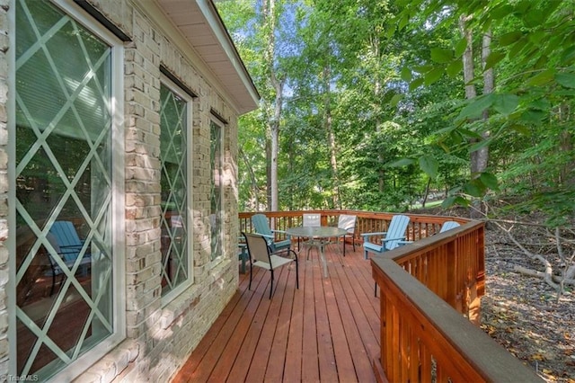 view of wooden terrace