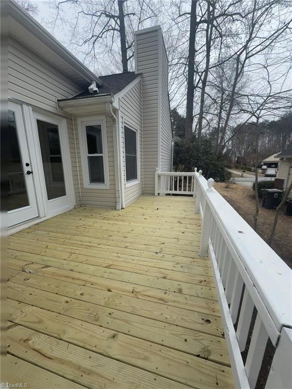 deck with french doors