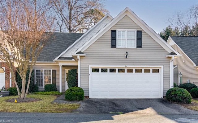 view of front facade with a garage