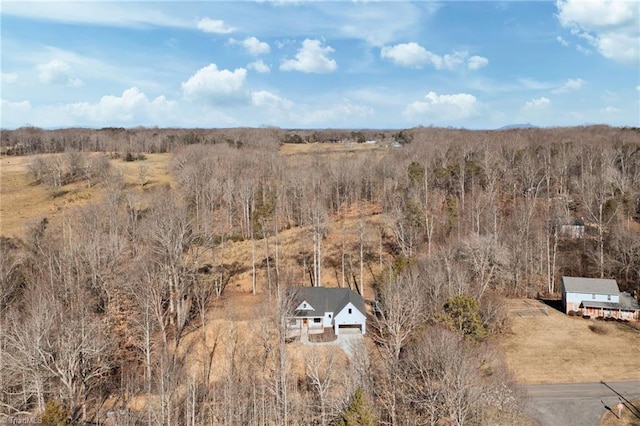 drone / aerial view with a rural view