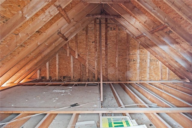 view of attic