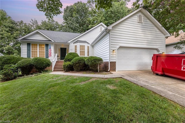 4012 Thorncrest Dr, Greensboro, NC 27407 - single story home featuring driveway, a garage, and a front lawn