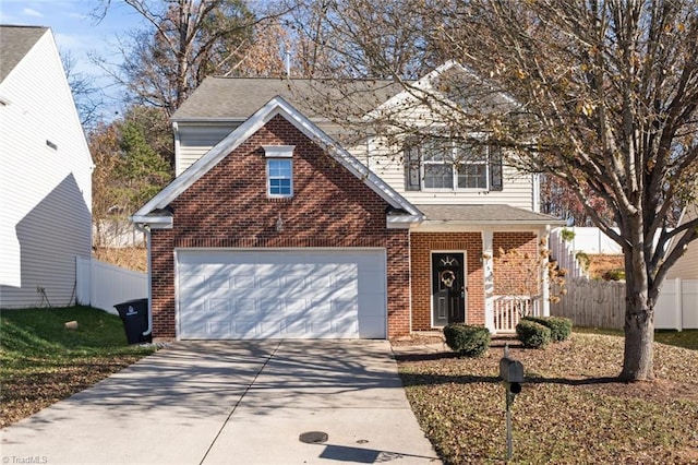 front facade featuring a garage