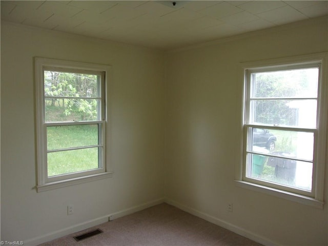 unfurnished room featuring carpet flooring