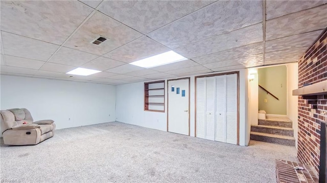 368 Shady Grove Rd, Eden, NC 27288 - finished basement with carpet and stairway